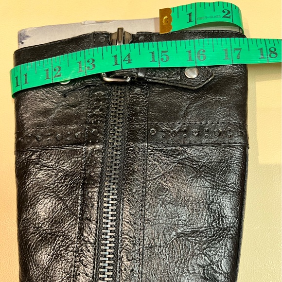 New in Box - Franco Sarto Black Leather Long Boots (US 7) * Pacaya - Picture 5 of 14
